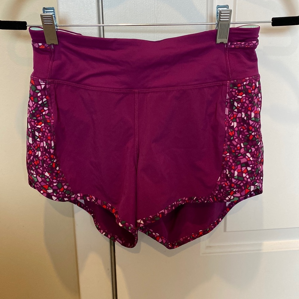 Lululemon multi color athletic shorts, size 4